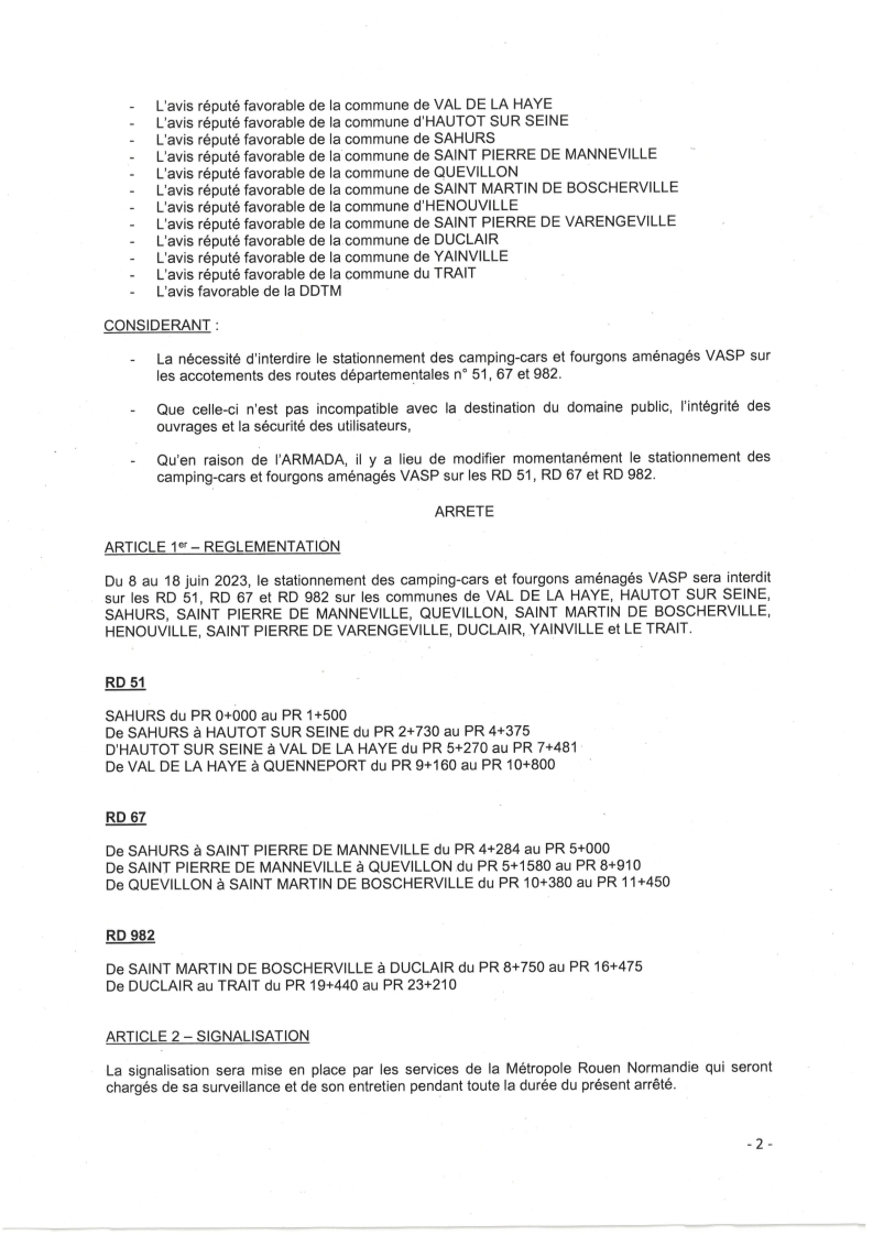 Interdiction de stationner pour les camping-cars et fourgons aménagés (2/4)